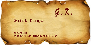 Guist Kinga névjegykártya